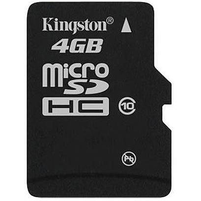 Card Memorie Kingston Micro SDHC, 4GB, Clasa 10 Single Pack