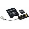 Card Memorie Kingston Micro SDHC, 32GB, Clasa 4 + Adaptor SD + Reader USB