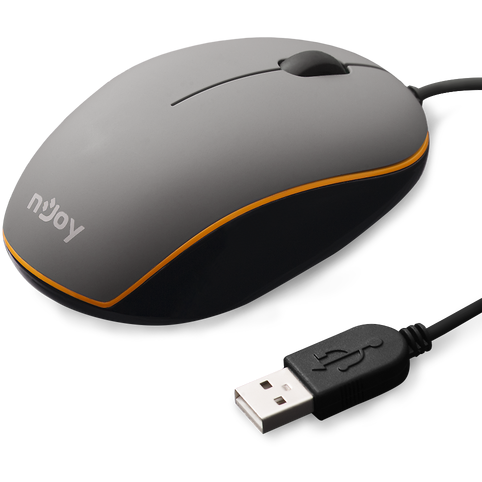 Mouse nJoy TG9, 1600dpi, Ergonomic, USB, Gri