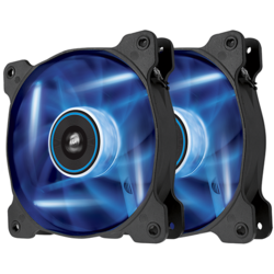 AF120 LED Blue, Quiet Edition High Airflow 120mm Fan, Twin Pack