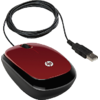 Mouse HP X1200,  Cu fir, USB, Optic, 1200 dpi, Negru - Rosu