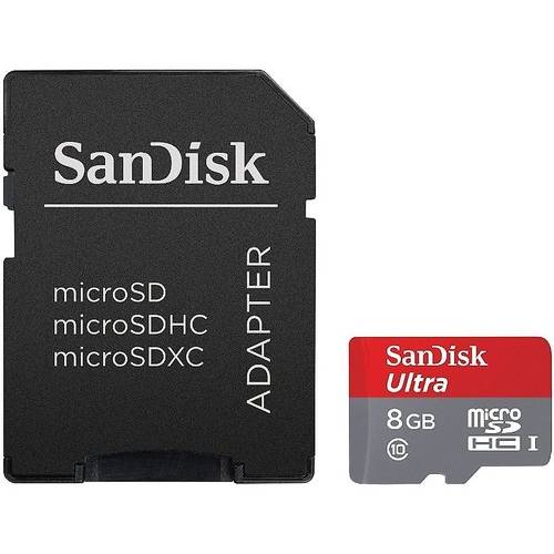 Card Memorie SanDisk Ultra Micro SDHC, 8GB, UHS-I U1 Class10 + Adaptor