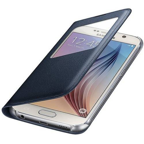 Husa tip S-View Samsung pentru Galaxy S6 G920, Negru