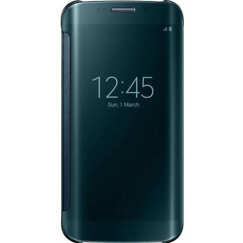 Husa Flip Clear View Samsung pentru Galaxy S6 Edge G925, verde