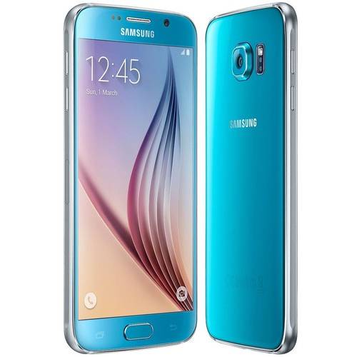 Smartphone Samsung Galaxy S6 G920, Super AMOLED capacitive touchscreen 5.1'', Quad Core 2.1GHz si 1.5GHz, 3GB RAM, 32GB flash, 16MP si 5.0MP, NFC, Android 5.0.2, Albastru