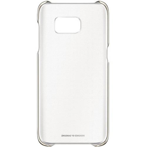 Capac protectie spate Samsung Clear Cover pentru Galaxy S7 Edge G935, Gold