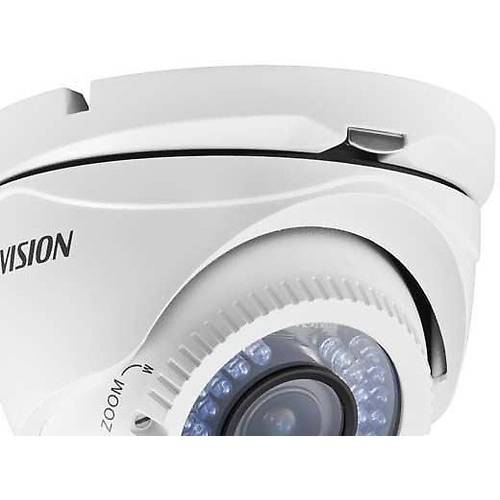 Camera supraveghere Hikvision DS-2CE56C2T-VFIR3 2.8 - 12 mm, Dome, Analog, 1.3MP, 1/3 Progressive Scan CMOS, IR, Alb