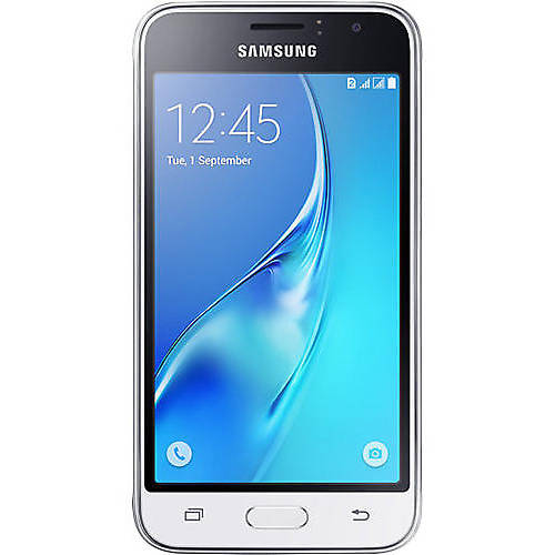 Smartphone Samsung J120 White (2016), Single SIM, 1GB Ram, 8GB, 5MP, 4.5'' Super AMOLED touchscreen, Android Lollipop, 4G, Alb