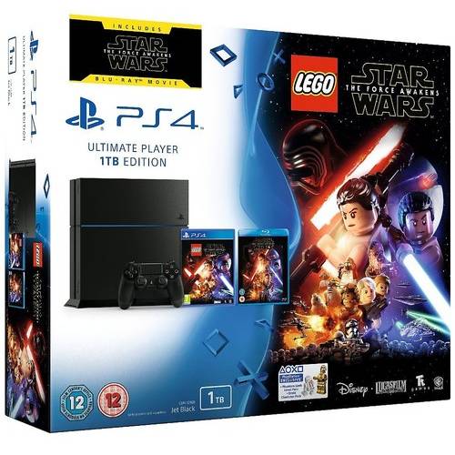 Consola Sony PlayStation 4, 1TB + Joc LEGO Star Wars: The Force Awaken + Film Star Wars on Blu-ray