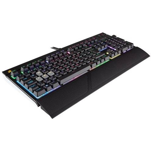 Tastatura Corsair STRAFE RGB, Cherry MX Brown, Cu fir, USB, Layout US, Iluminata, Negru
