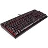 Tastatura Corsair STRAFE, Red LED, Cherry MX Brown, Cu fir, USB, Layout EU, Iluminata, Negru