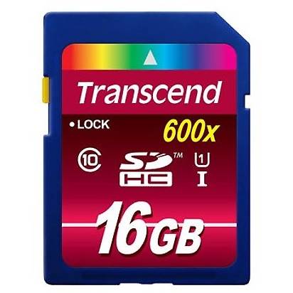 Card Memorie Transcend TS16GSDHC10U1 SDHC, 16GB, Class 10, UHS-I, 600x