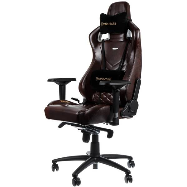 Scaun Gaming NobleChairs EPIC Real Leather, Brown/Black