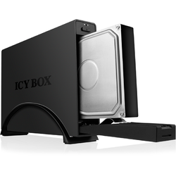 Icy Box IB-366StU3+B, HDD, Extern, 3.5", SATA, USB 3.0, Negru
