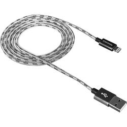 Cablu date Canyon Lightning Male la USB 2.0 Male, 1m, Gri