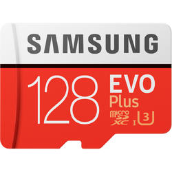 EVO Plus (Model 2017) Micro SDXC, 128GB, Clasa 10, UHS-I U3 + Adaptor SD