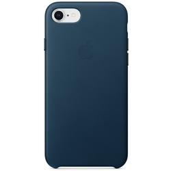 Capac protectie spate Apple Leather Case pentru iPhone 8/iPhone 7, Cosmos Blue