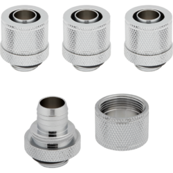 Hydro X Series XF Compression 10/13mm (3/8" / 1/2") ID/OD Fittings Four Pack Chrom