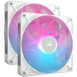 Ventilator PC Corsair iCUE LINK White RX140 RGB 140mm Dual Fan Pack