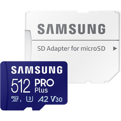 Micro SDXC PRO Plus (2023) UHS-I U3 Clasa 10 512GB + Adaptor SD
