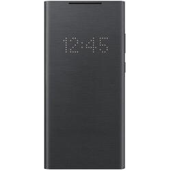 Husa tip Flip LED View Cover, Negru pentru Galaxy Note 20