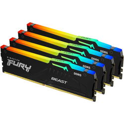 Memorie Kingston FURY Beast RGB 128GB DDR5 5200MHz CL40 Kit Quad Channel