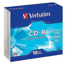 Verbatim CD-R 52X 700MB Extra Protection Slim Case