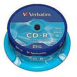 Verbatim CD-R AZO 52X 700MB Wide Silver Inkjet Printable NO ID Proffesional (50 buc)