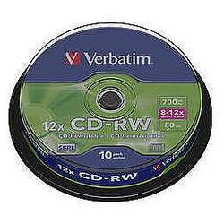 CD-RW SERL 12X 700MB Scratch Resistant Spindle