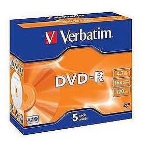 Verbatim DVD-R AZO 16X 4.7GB Colour Slim Case