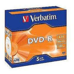 DVD-R AZO 16X 4.7GB Wide Printable Jewel Case