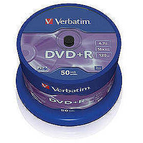Verbatim DVD+R AZO 16X 4.7GB Matt Silver Spindle (50 buc)
