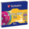 Verbatim DVD+RW SERL 4X 4.7GB Colour Slim Case (5 buc)