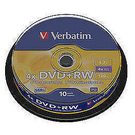 Verbatim DVD+RW SERL 4X 4.7GB Matt Silver Spindle (10 buc)