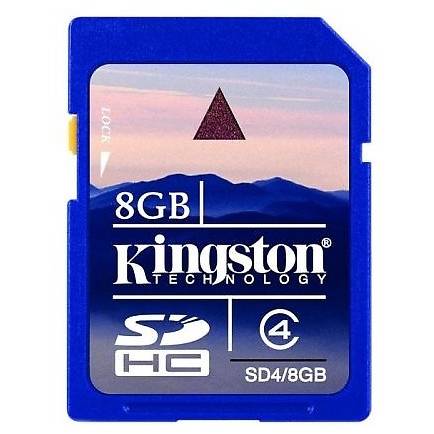 Card Memorie Kingston SDHC, 8GB, Clasa 4