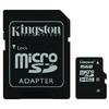 Card Memorie Kingston Micro SDHC, 16GB, Class 4 + Adaptor SD