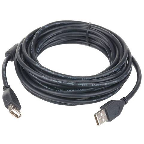 Cablu USB Cablu prelungitor USB2.0, 3m Gembird CCF-USB2-AMAF-10, Conectori Auriti, Miez ferita