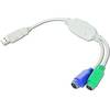 Adaptor USB Cablu de date convertor USB la 2x PS/2, 0.80m, Bulk, Alb, GEMBIRD UAPS12