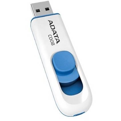 Memorie USB A-DATA C008 Classic, 16GB, USB 2.0, Alb