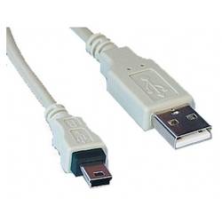 USB 2.0 la MiniUSB, 0.75m, Alb