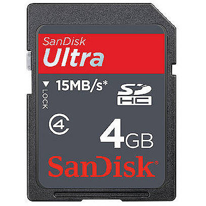 Card Memorie SanDisk 4GB SDHC, Clasa 4