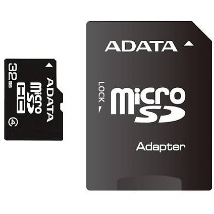 Card Memorie A-DATA Micro SDHC, 32GB, Clasa 4 + adaptor SD