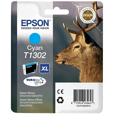 Epson Cartus cerneala  Cyan T1302 DURABrite Ultra Ink