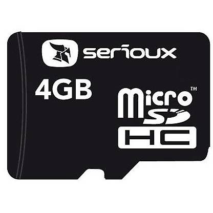 Card Memorie Serioux Micro SDHC, 4GB + adaptor SDHC