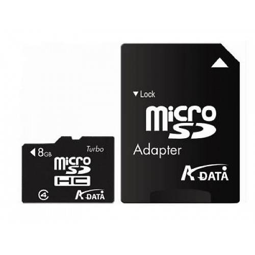 A-DATA Micro SDHC 8GB class4 adaptor SD