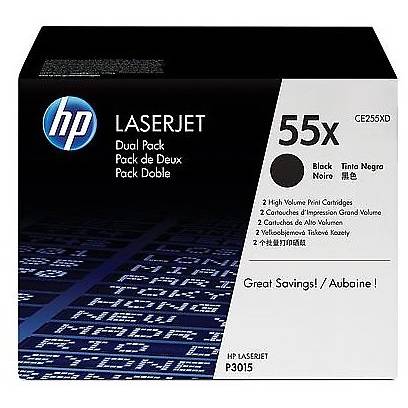 Cartus Toner LaserJet Black Dual-Pack HP 55X, CE255XD