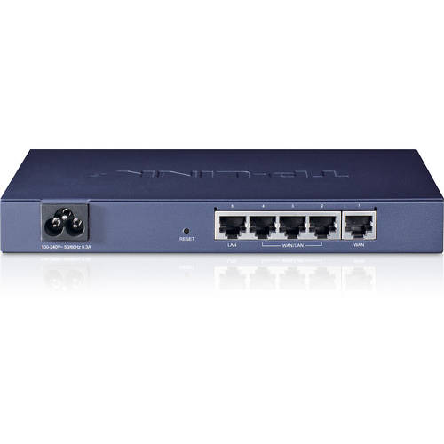 Router TP-LINK TL-R470T+, 5 porturi LAN, 4 porturi WAN, Load Balance, Advanced firewall, Port Bandwidth Control, Port Mirror, DDNS, UPnP, VPN pass-through