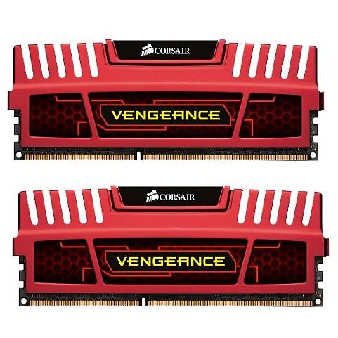 Memorie Corsair DDR3, 8GB (2 x 4GB), 1600MHz, CL9, Vengeance Red, Rev. A
