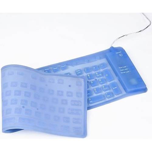 Tastatura Gembird KB-109FEL1, Flexibila, Albastru