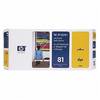 HP 81 Yellow Dye Printhead + Printhead Cleaner, C4953A
